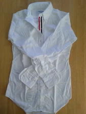 NWOT Thom Browne Women's Classic Shirt Grosgrain TB00 TB0 TB1 TB2 MSRP $425