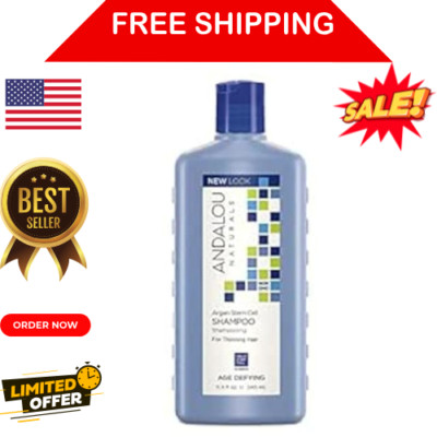 Andalou Naturals Argan Stem Cell Age Defying Shampoo For Thinning Hair, 11.5 oz
