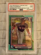 2024 Bowman Chrome Prospects MEGA BOX Pablo Guerrero AQUA REFRACTOR#BCP212 PSA 9