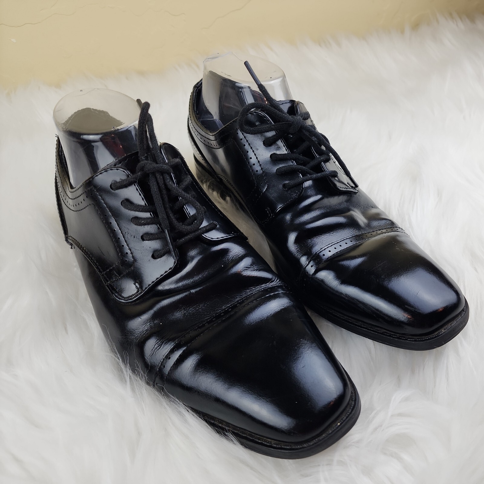 SAOLA Scarpe Stacy Adams Waltham punta a cappuccio Oxford nere 20138 001 taglia 8M