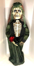 Unique Halloween Skeleton Bride Standing door porch greeter 3' - Decoration