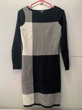 Chaps Black and White Sweater Dress women’s size S