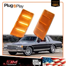 For 81-85 Chevy Impala / Caprice & Pontiac Safari Amber LED Side Marker Light 2X