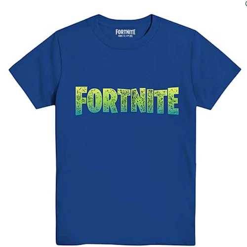 Fortnite Yellow Gradient Logo Boys Blue T-Shirt. Brand New. Boys US Sizes S-XL.