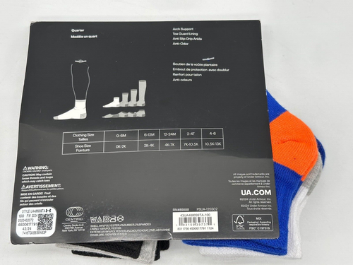 NEW 6 PAIR PACK UNDER ARMOUR YOUTH UA ESSENTIAL LIGHTWEIGHT ANKLE CUT SOCKS - Picture 11 of 17