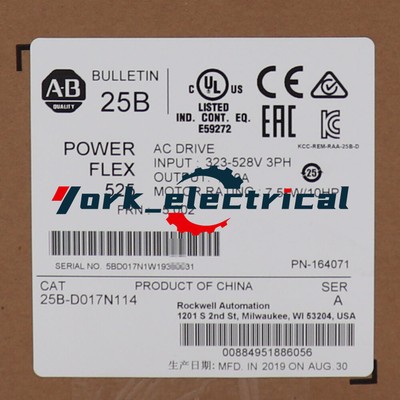 25B-D017N114 PowerFlex525 7.5kW/10HP AC Drive 25BD017N114