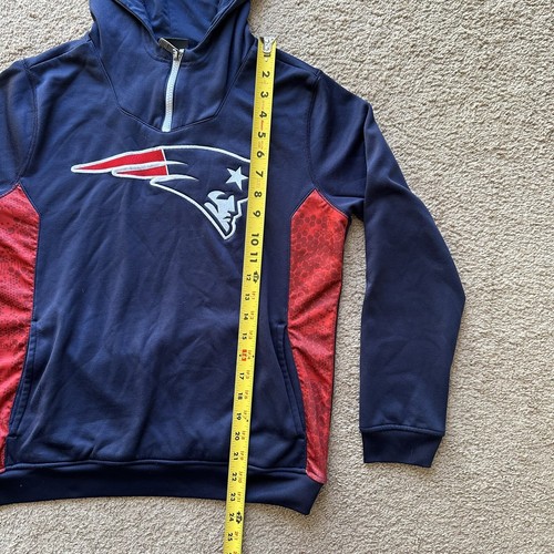 New England Patriots Sweatshirt Boys Large NFL Team Apparel Hoodie High Neck - Picture 7 of 11