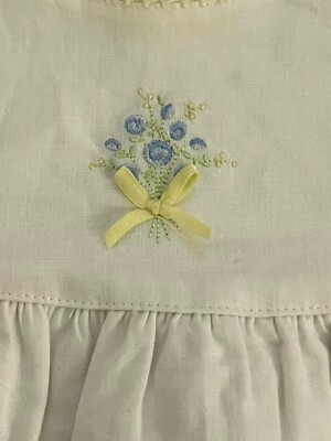 Vintage Carter's Sweet Daisy Dress 18M NWT Linen Blend Embroidered Baby  Girl | eBay