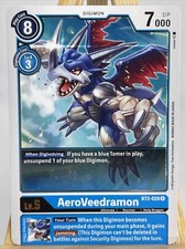 ENG. BLUE AEROVEEDRAMON BT2-028R Digimon Card Game 2021 1.5 FOIL ACC
