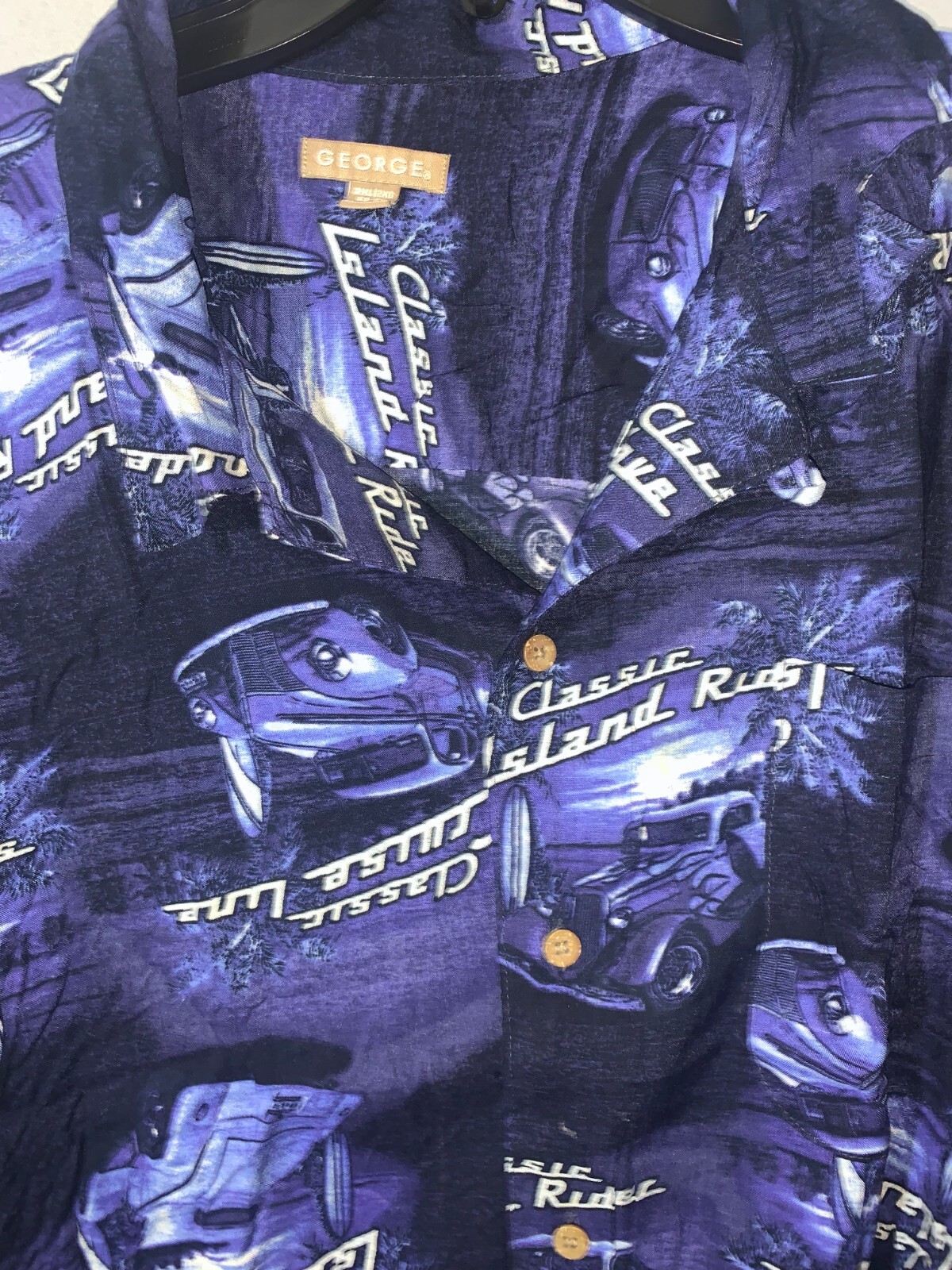 100 Rayon RN52469 Royal Spice 2XL (5052) Button Down Men's