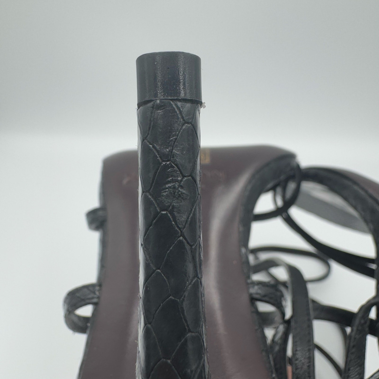 Zimmermann Python Embossed Leather Wrap Sandals –… - image 6