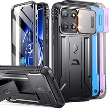 For Moto G Stylus 5G 2026 Case Built-in-Screen Kickstand And Slide Camera Cover