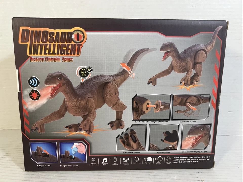 Remote Control Dinosaur Kids Rc Dinosaur Toys Toy NIB VelociRaptor - Image 3 of 4