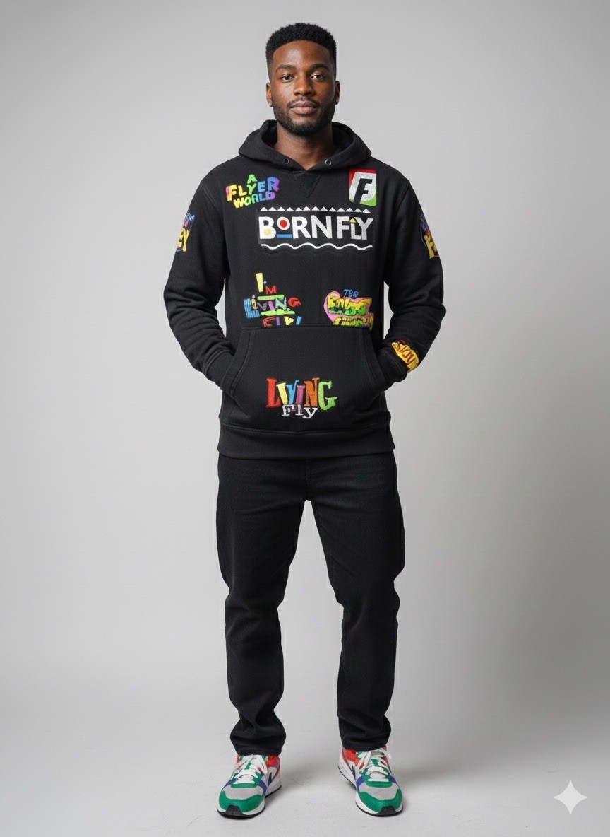 Born Fly Throwback Sitcom Hoodie - image 1