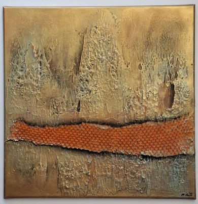 N. Rönsch Abstrakt MALEREI Kunst Original BILD Gemälde MODERN Unikat 5ocm X 5ocm