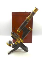 19th CENTURY MICROSCOPE by BRYSON of EDINBURGH - ORIGINAL CASE