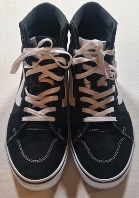 Men's Vans Shoes 10 Filmore Hi Black White Sneakers Suede/Canvas High Top
