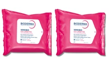 Bioderma Sensibio H2O Makeup Removing Wipes Micellar SENSITIVE SKIN 25ct Ea 2 PK