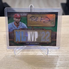 2024 Topps Triple Threads Paul Goldschmidt Jersey Auto Emerald 10/18 Cardinals