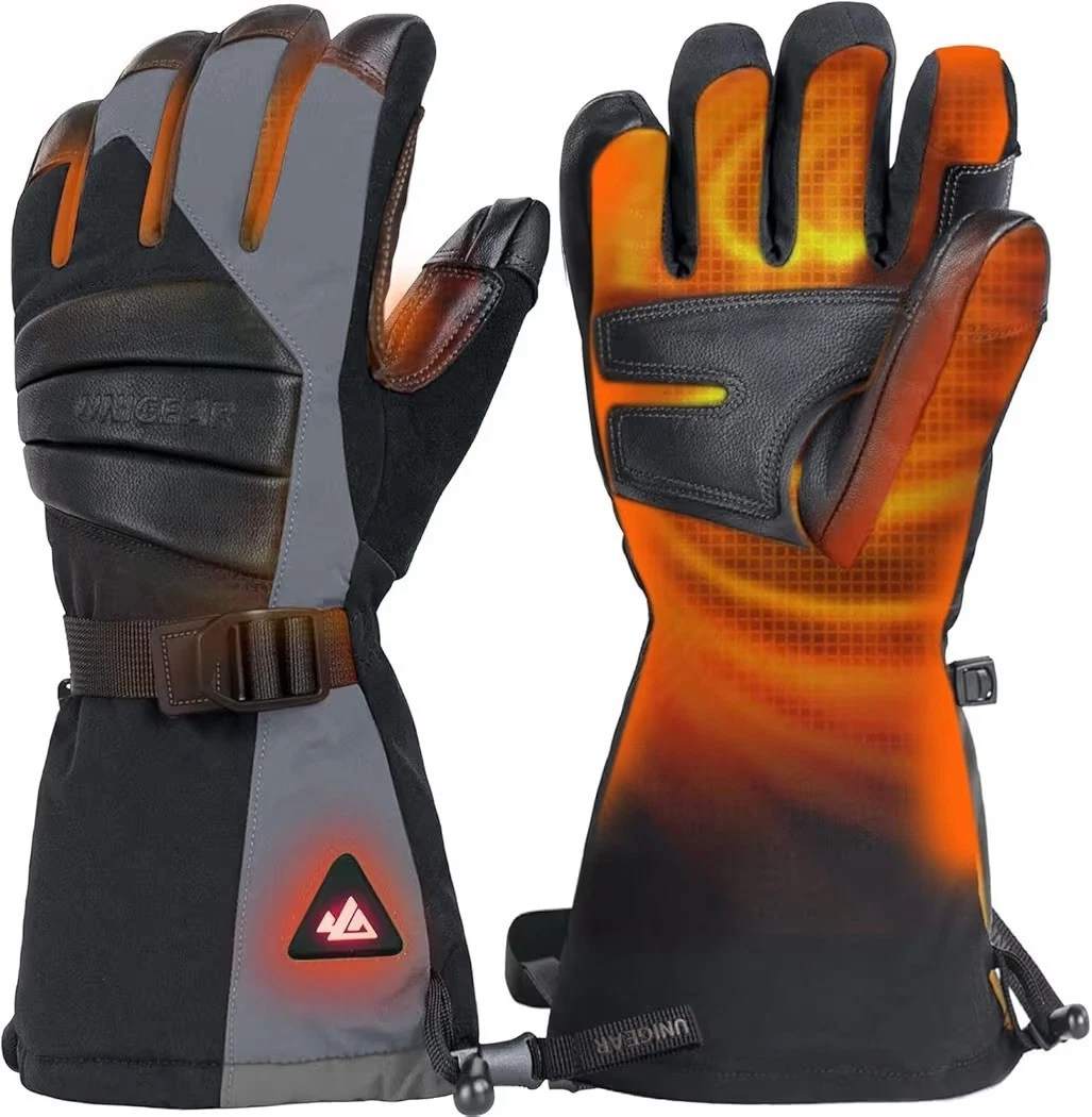 Unigear Rechargeable Heated Gloves Electric Battery Size Medium (Black/Geay) NEW