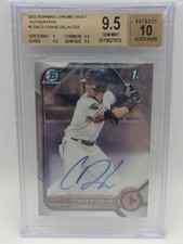 2022 Bowman Chrome Draft Chase DeLauter Autograph #CDA-CD! BGS 9.5 w/10 AUTO!
