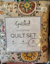 3PC Greenland Home Fashions Andorra Cotton Quilt Set, King