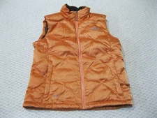 The North Face Nuptse 550 Down Puffer Packable Vest Jacket Orange Women Large