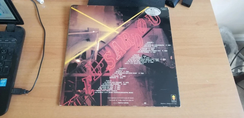 Sardou – 20 Chansons D'or Volume 2 [1983] 2x Vinyl LP Pop Vocal Chanson - Image 3 of 4