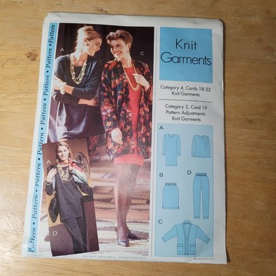Sewing Step by Step Pattern Knit garments 012-052-113 Sz XS - XL New Uncut