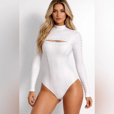 Gigi-C Laurel Surf Suit (Size S) One-Piece Swimsuit Neoprene White