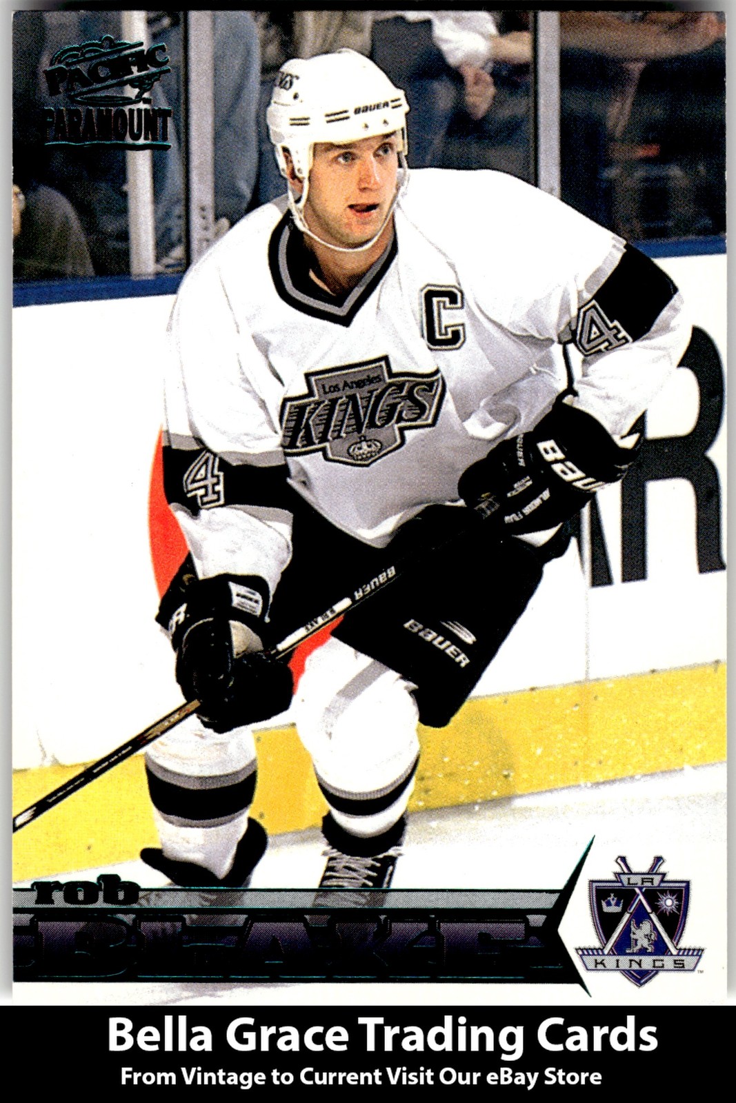 1998-99 Pacific Paramount #102 Rob Blake Los Angeles Kings Emerald NHL Hockey