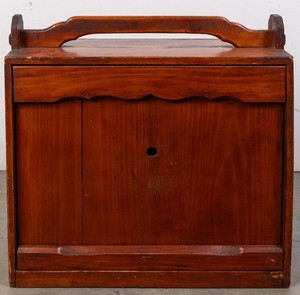 Antique Japanese Wood Handmade Portable Box For Tea Ceremonies And Lacquerware