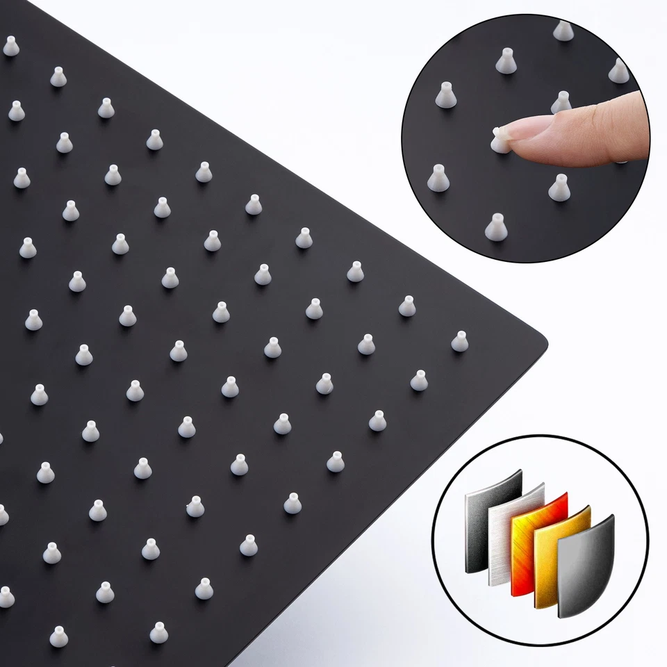 Duschset mit 10 Zoll Quadratische Regendusche Handbrause Edelstahls Wandmontage - Bild 4 von 4