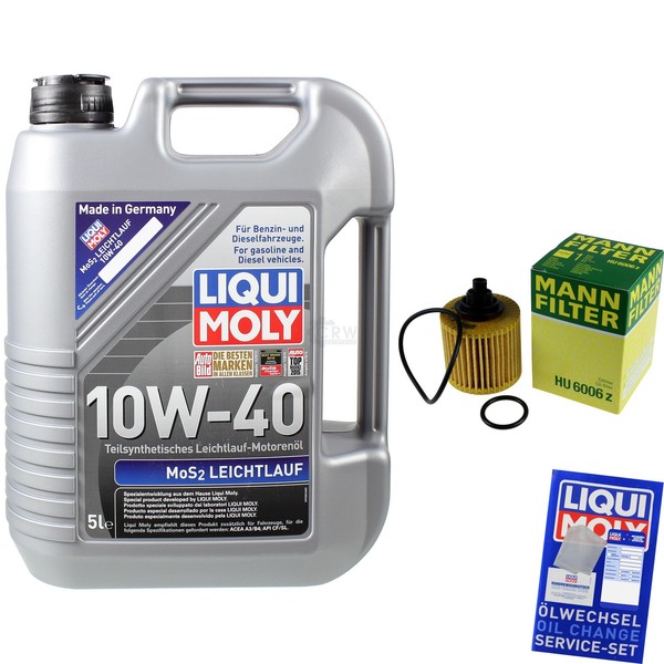Mann Inspektionspaket 5L Liqui Moly 10W-40 FüR Toyota Auris 1.8 Hybrid 1.6-image
