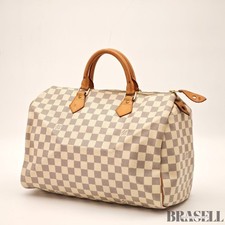LOUIS VUITTON Damier Azur Speedy 35 N41535 borsa a mano bianca Boston borsa...