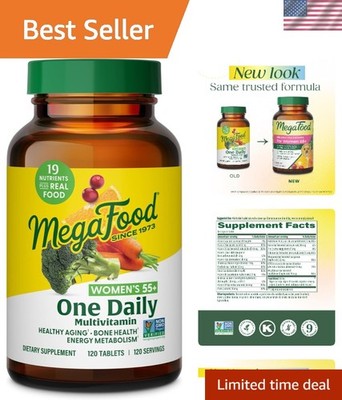 Bioavailable Women's Multivitamin 55+: Multivitamins with Real Food, 120 Tablets