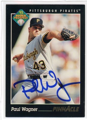 1991 Pinnacle Baseball Rookie Prospect #282 Paul Wagner Auto Signed Card NM