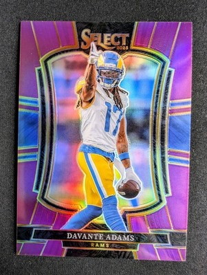 2025 Panini Select Football - Davante Adams Purple Prizm /75 Los Angeles Rams