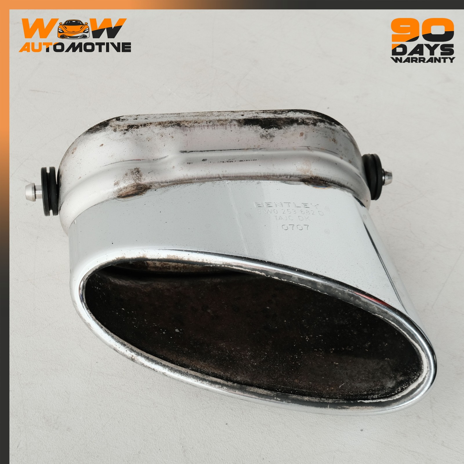 04-13 BENTLEY CONTINENTAL FLYING SPUR REAR LEFT RIGHT EXHAUST MUFFLER TIP SET OE