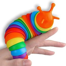 Colorful Slug Caterpillar Stress Relief Toy Fidget Puzzle Sensory Fun