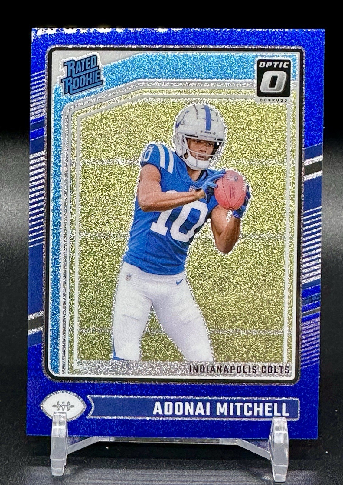 2024 Donruss Optic ADONAI MITCHELL #203 Blue Glitter Rated Rookie Colts Jets SSP