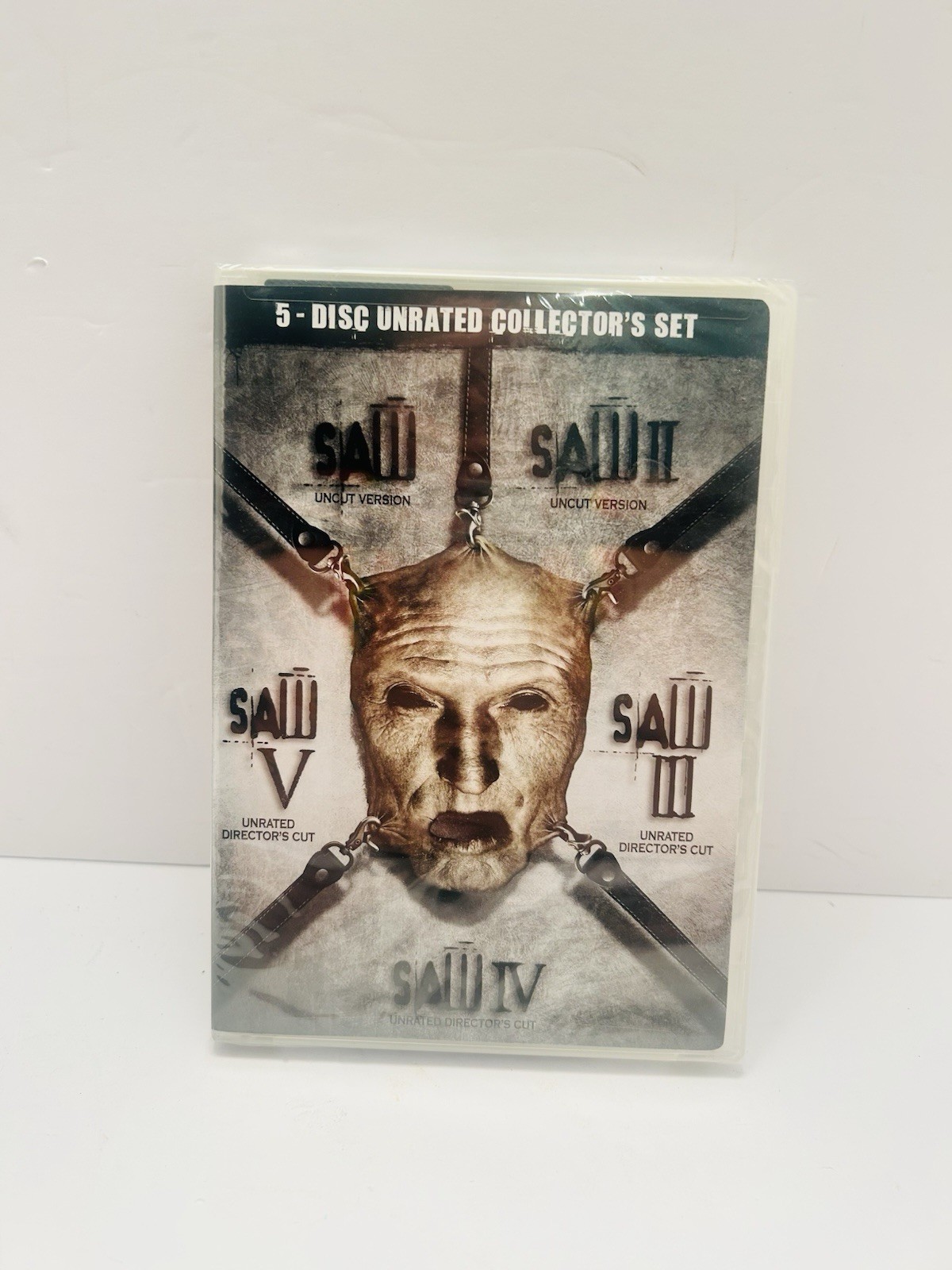 Saw 5-Disc Unrated Collectors Set - SAW 1 - 5 Disc DVD Horror - Factory Sealed