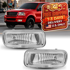 Clear Lens Fog Lights W H10 42w Bulbs 2004-2006 Ford F-150 Driver Passenger Clear Lens Fog Lights W H10 42w Bulbs 2004-2006 Ford F-150 Driver Passenger