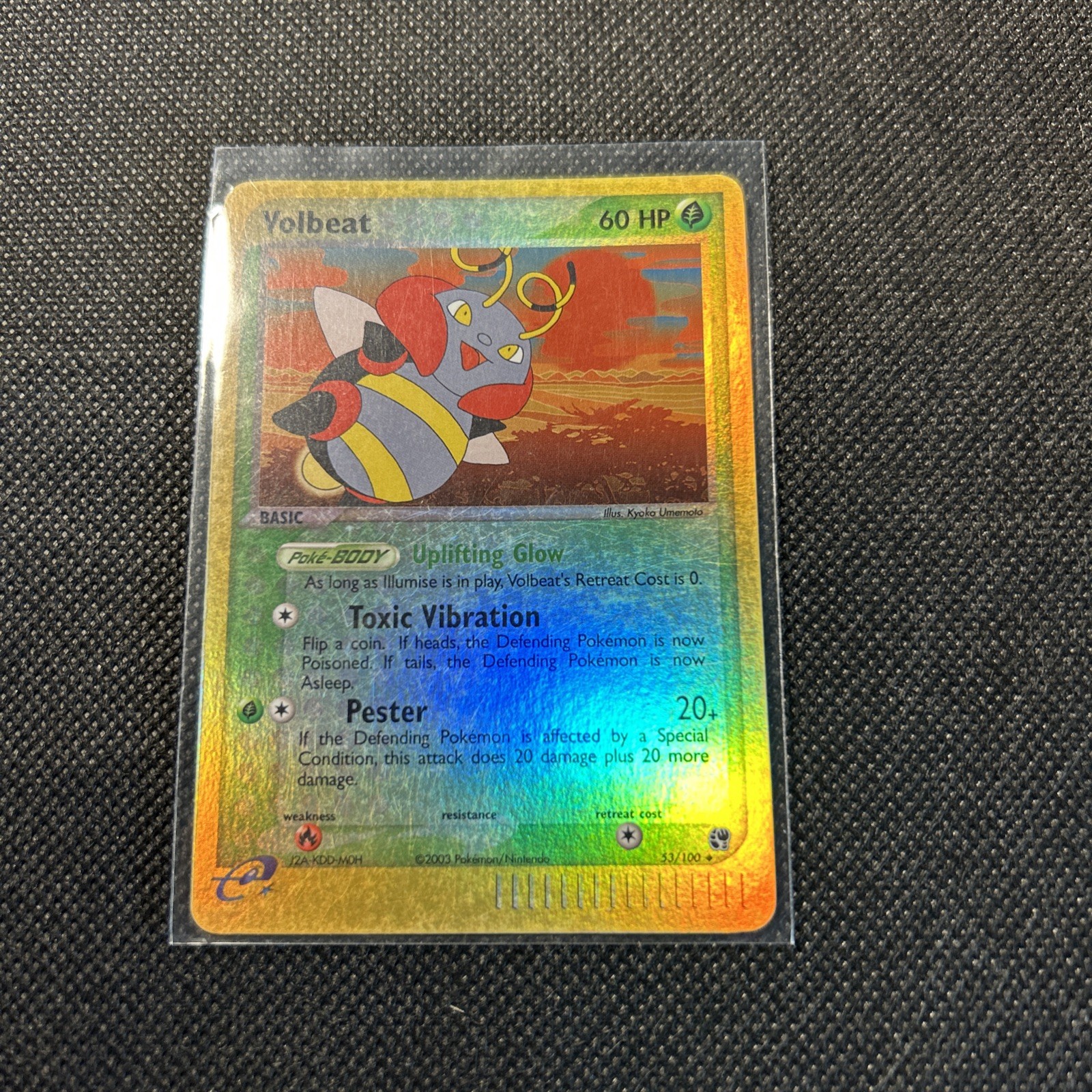 Pokemon Card Volbeat 53/100 Reverse Holo Foil Sandstorm Vintage 2003 - NM