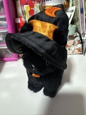 Vintage Plush Black Cat Soft 1987 Dakin Brand Halloween cat