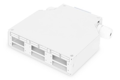 DIGITUS LWL splicing box, DIN rail mounting, 6 ports, for SC Duplex couplings, m