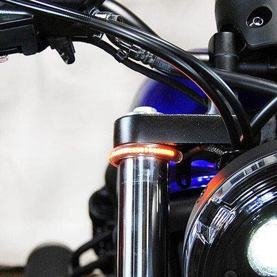 New Rage Cycle LED Front Turn Signals Amber #REBEL500-FB for Honda