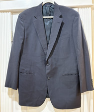 Vtg Brooks Brothers Mens Blazer Sport Coat 46L 100 Wool Made in USA Navy Blue