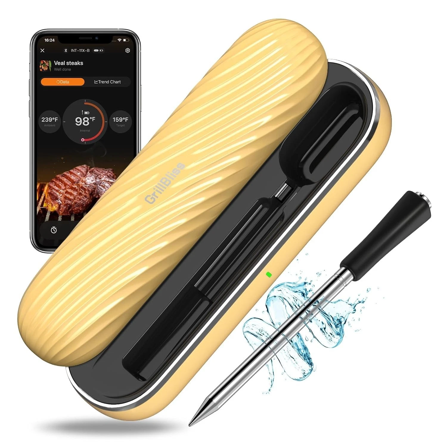 Bluetooth Meat Thermometer - Wireless Meat Thermometer for Grilling and Smo.....
