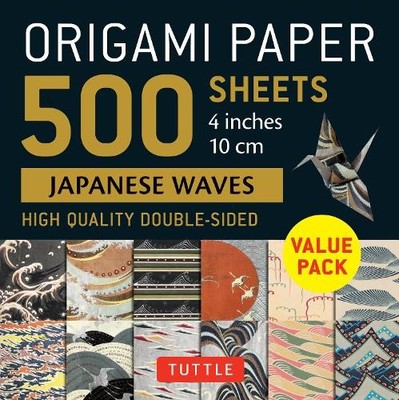 Origami Paper 500 sheets Japanese Waves 4'' (10 cm)